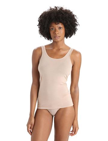 Praline Icebreaker Merino Siren Tank Top Women's Underwear | AU 1711XYUF